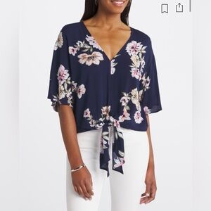 LUQ Rhee Tie Front Top